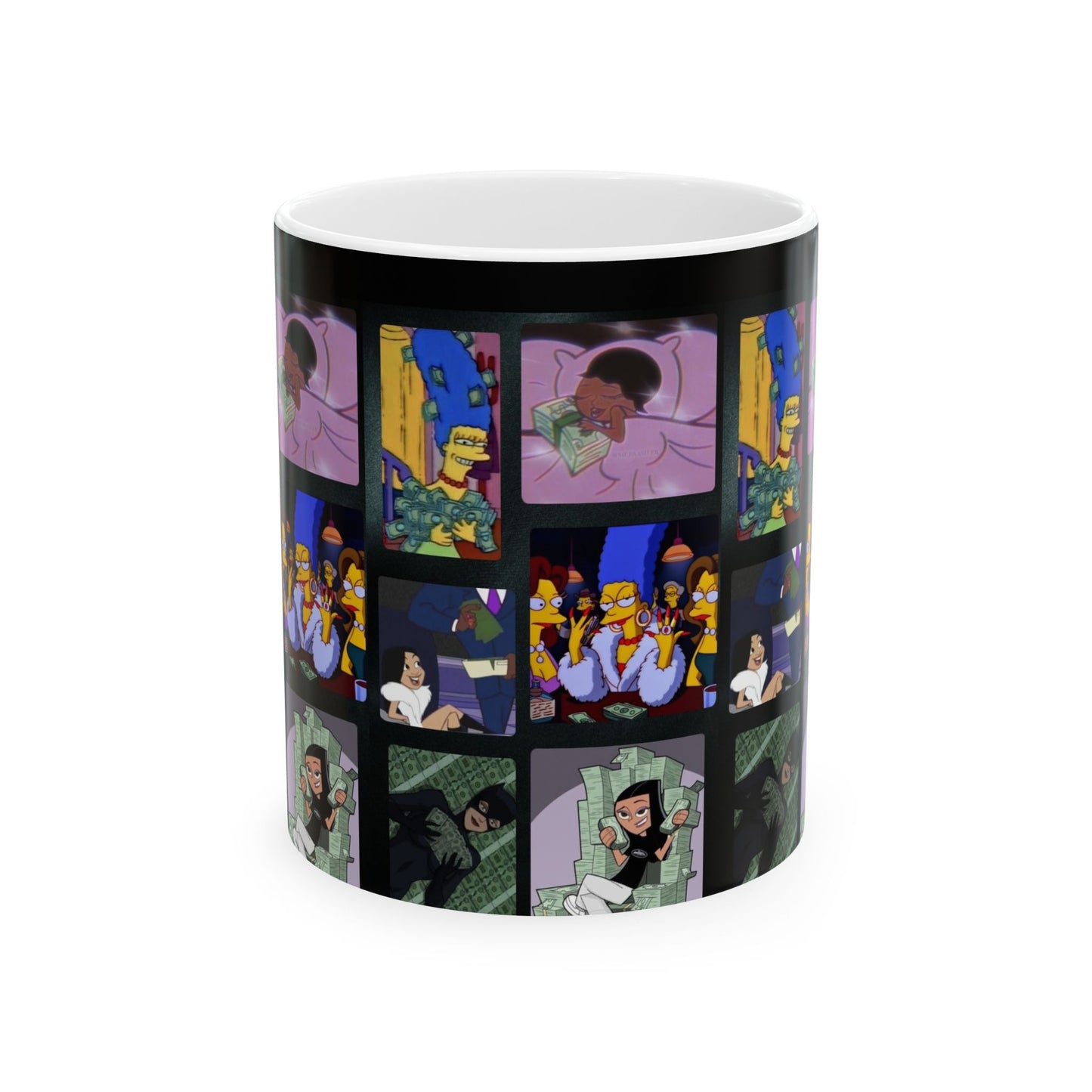 Money Vibes Cartoon Mug, 11 oz