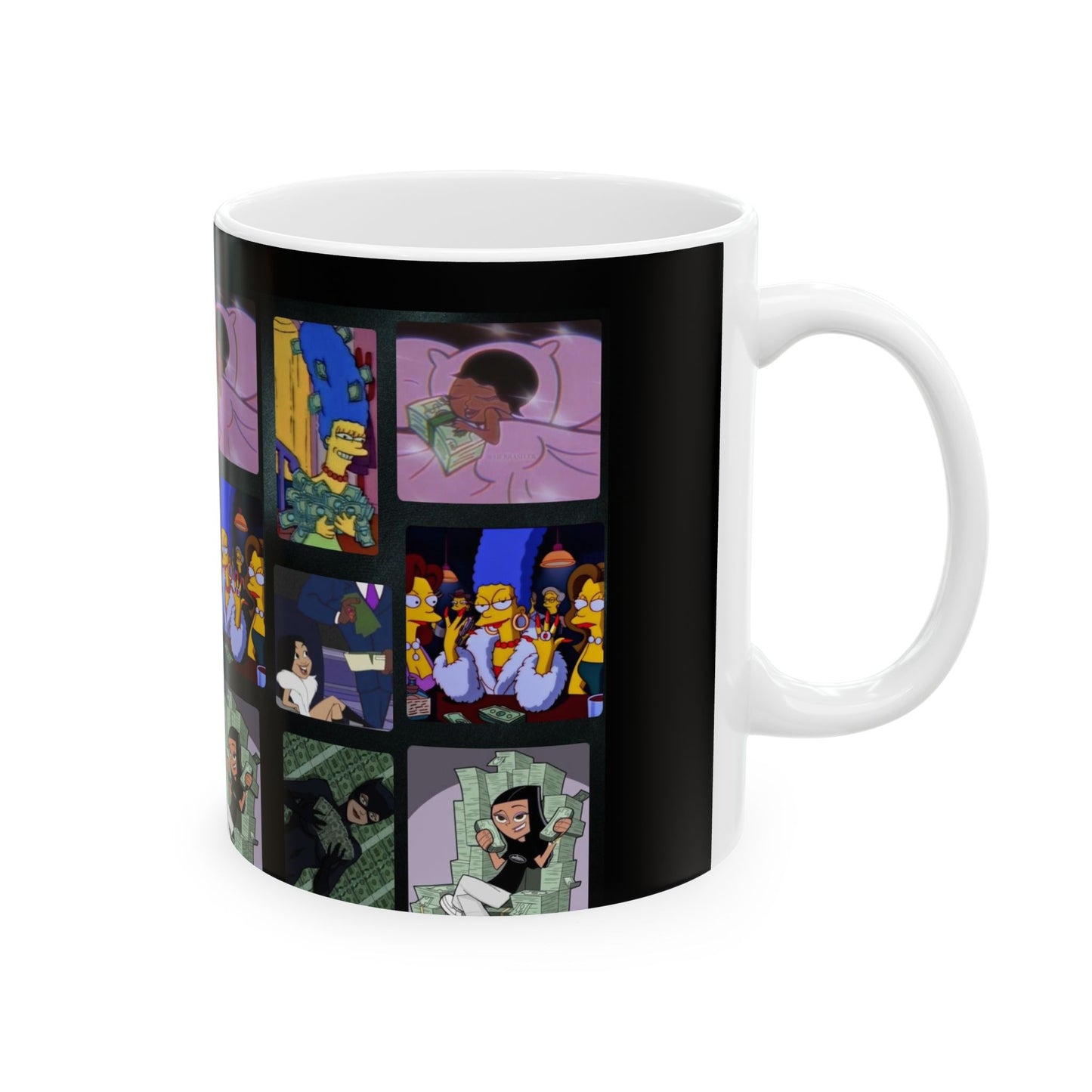 Money Vibes Cartoon Mug, 11 oz